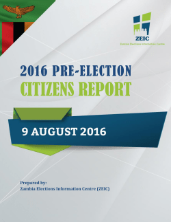 ZEIC launched its pre-election report