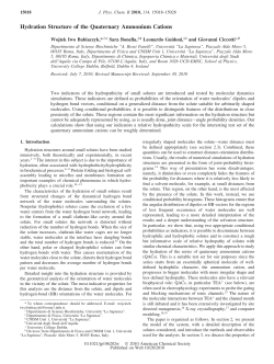 Hydration Structure of the Quaternary Ammonium Cations