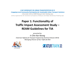 REAM Guidelines for TIA REAM Guidelines for TIA