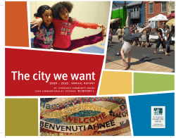 The city we want - St. Stephen`s Community House