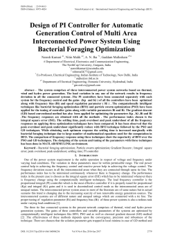 Design of PI Controller for Automatic Generation Control of Multi
