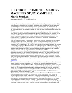 Electronic Time: The Memory Machines of Jim - art310-f11-hoy