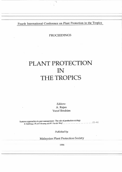 plant protection in the tropics - Wageningen UR E
