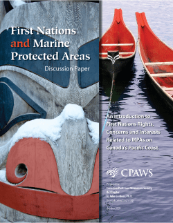 First Nations and Marine Protected Areas - cpaws-bc