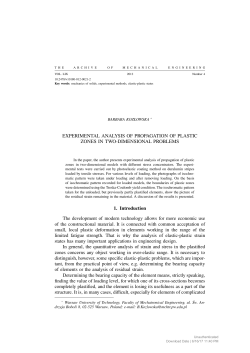 EXPERIMENTAL ANALYSIS OF PROPAGATION OF PLASTIC