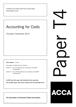 Accounting for Costs
