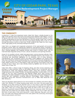 Cedar Park Senior Redevelopment Project Manager.pages