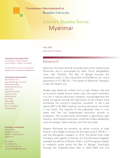 Myanmar - Brandeis University