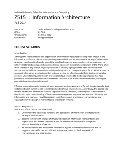 Z515 : Information Architecture - Indiana University Computer