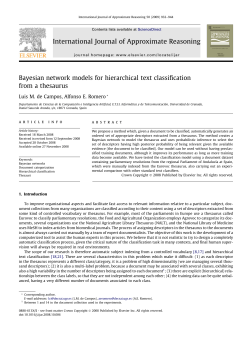 Bayesian network models for hierarchical text