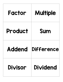 Factor Multiple Product Sum Divisor Dividend