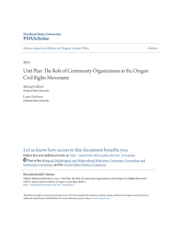 Unit Plan: The Role of Community Organizations in