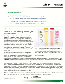 Lab 24: Titration
