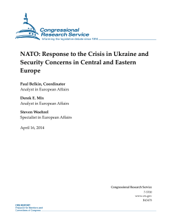 NATO: Response to the Crisis in Ukraine and Security