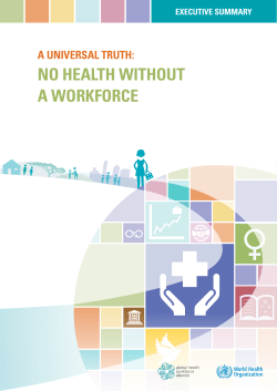 A Universal Truth: No Health Without a Workforce