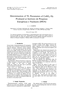 Determination of TL Parameters of CaSO,: Dy Produced at