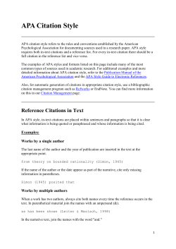 APA Citation Style