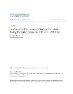 Landscape of fear : a social history of the missile during the early