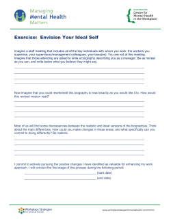 Exercise: Envision Your Ideal Self - Workplace Strategies for Mental