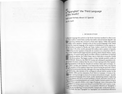 O"Spanglish" the Third Language
