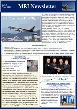 MRJ Newsletter - Mitsubishi Aircraft Corporation