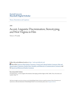 Accent, Linguistic Discrimination, Stereotyping, and West Virginia in