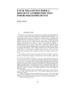 False Negatives Under a Discount Attribution Test for Bundled