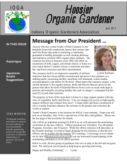 July 2011 - Indiana Organic Gardener`s Association
