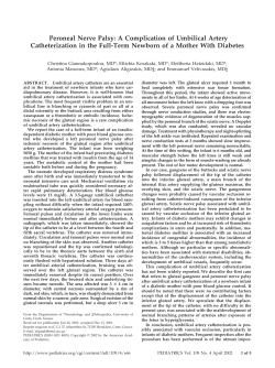 Peroneal Nerve Palsy: A Complication of Umbilical