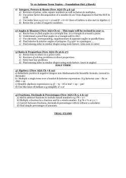 d) Use the laws of indices e.g simplify a2 x a3