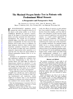 The Maximal Oxygen Intake Test in Patients with