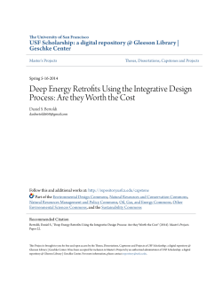 Deep Energy Retrofits Using the Integrative Design Process