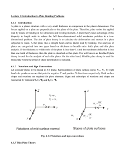 Lecture 1: Introduction to Plate Bending Problems 6.1.1