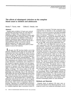 The effects of odontogenic infection on the complete blood count in