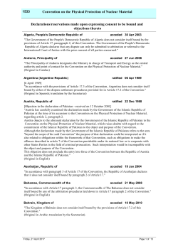 Declarations/Reservations