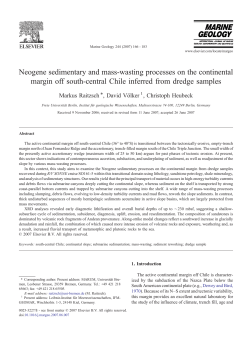 Neogene sedimentary and mass-wasting processes on the