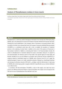 Collaboration Analysis of Phenylbutazone residues in horse muscle