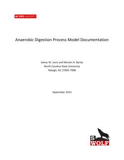 Anaerobic Digestion Process Model Documentation
