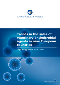 Trends in the sales of veterinary antimicrobial - EMA