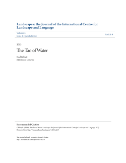 The Tao of Water - Research Online