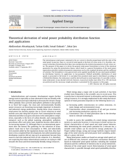 Theoretical derivation of wind power probability distribution function