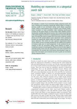 Modelling eye movements in a categorical search task