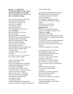 Sermon – Fr. Brad Neely 28 Sunday Ordinary Time, Cycle A Sts