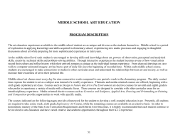 Ann Arbor Middle School Art Education Program