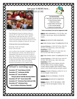3/4 Grade Newsletter 12.12.2016