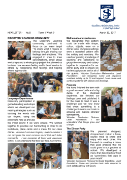 No.8 Term 1 Week 9 March 30, 2017 DISCOVERY LEARNING COM