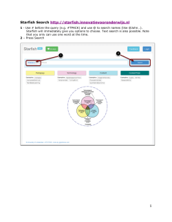 1 Starfish Search http://starfish.innovatievooronderwijs.nl