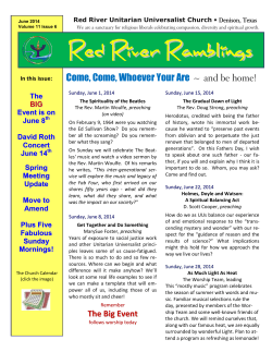 June 2014 - Red River Unitarian Universalist Church