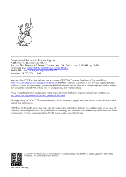 Geographical Factors in Roman Algeria