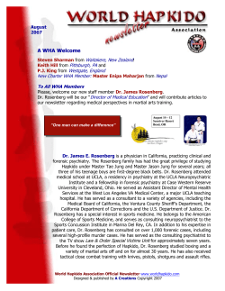 A WHA Welcome - World Hapkido Association